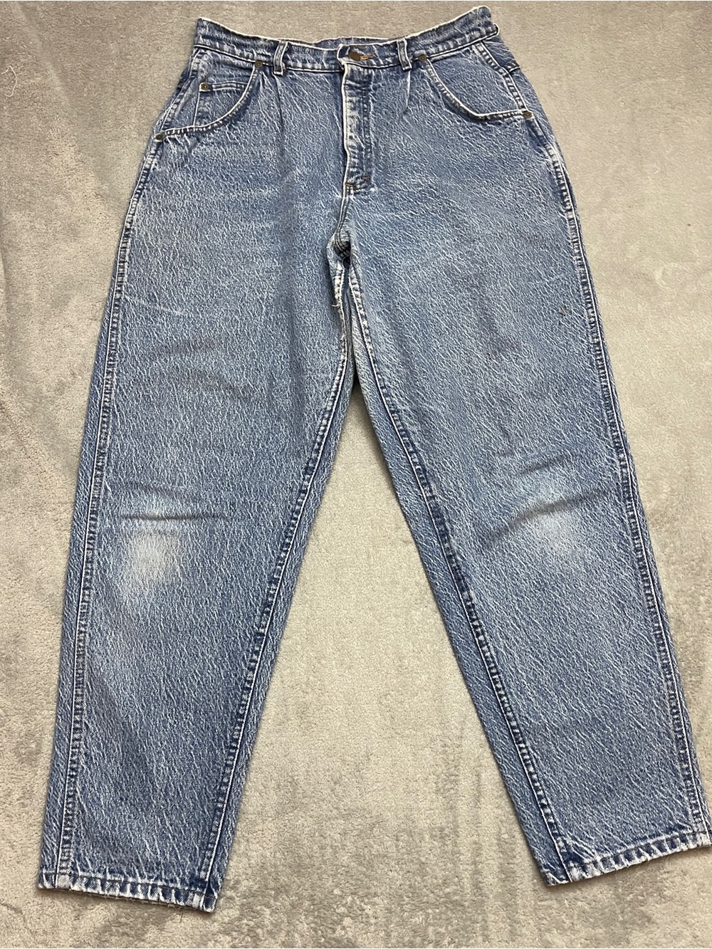 Vintage Lee Skyrider Hi Rise Stone Washed Womens Jeans Size 16P Made in USA